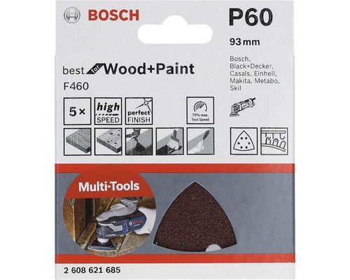 Bosch Schleifblatt Set P60, geeignet für Holz und Farbe
