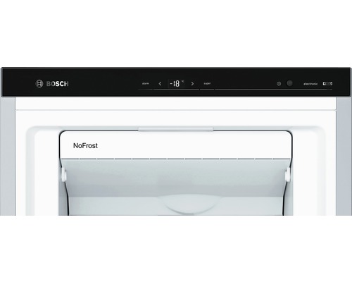 Bosch Logo, NoFrost Gefrierschrank mit digitaler Temperaturanzeige