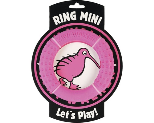 Hundespielzeug Kiwi Play Ring Mini pink 13,5 x 2,5 cm