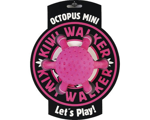 Hundespielzeug Kiwi Play Octopus Mini pink 13 x 6 cm