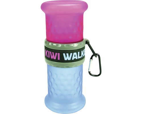 Reise Futter- und Wasserbehälter Hund Kiwi Travel Bottle 2 in 1 blau 9,5 x 23,7 cm für unterwegs-0