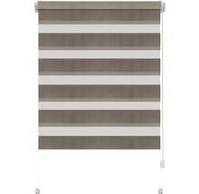 Klemm- Doppelrollo mit Seitenverspannung braun 90x210 cm