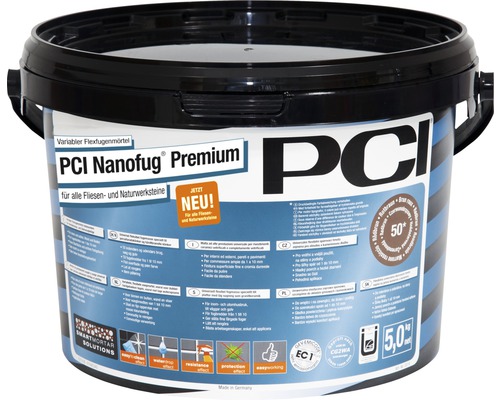 PCI Nanofug® Premium Variabler Flexfugenmörtel für alle Fliesen und Natursteine nussbraun 5 kg PCI Nanofug Premium flexibler Fugenmörtel für Fliesen und Natursteine