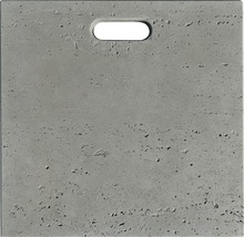 Beton Schirmständerplatte Travertin anthrazit mit Griff 50 x 50 x 5 cm-thumb-1