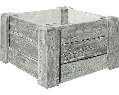 Beton Hochbeet Cube Antik grau mit vormontiertem Gewinde 120 cm x 120 cm x 69 cm