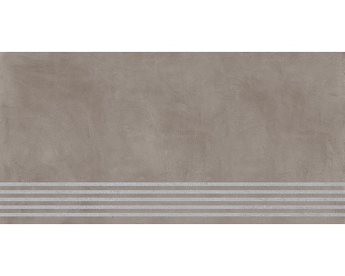 Feinsteinzeug Wand- und Bodenfliese Cementine 29,7 x 119,7 x 0,9 cm braun matt R10B