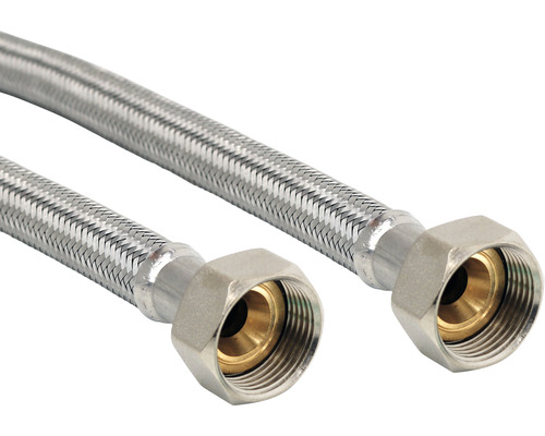 Panzerschlauch für Wasser und Heizung 1/2 Zoll x 1/2 Zoll x 500 mm Flexibler Panzerschlauch für Sanitärinstallationen