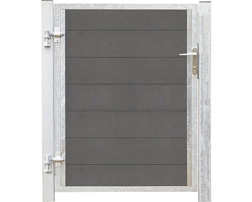 Gartentor mit Rahmen aus Metall und Füllung aus Holz