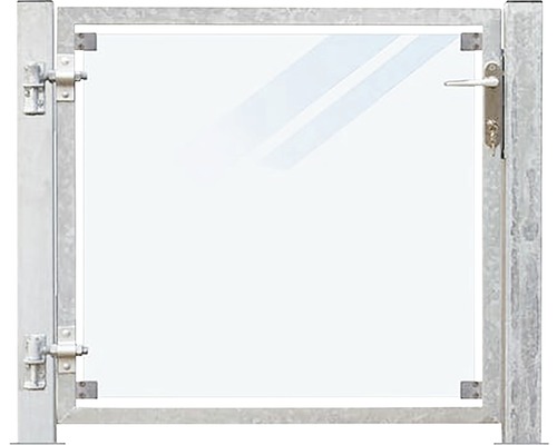 Metall Gartentür mit transparentem Einsatz