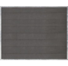 Graues Garagentor mit horizontaler Paneelstruktur