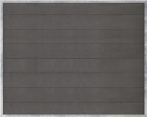 Graues Garagentor mit horizontaler Paneelstruktur