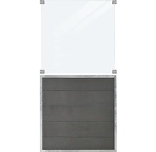Glas-Magnettafel mit Betonstruktur