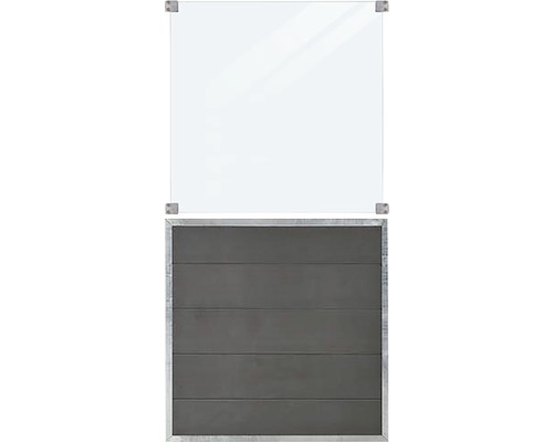 Glas-Magnettafel mit Betonstruktur