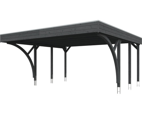Holzcarport mit sechs Pfosten