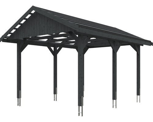 Holzcarport mit Satteldachkonstruktion