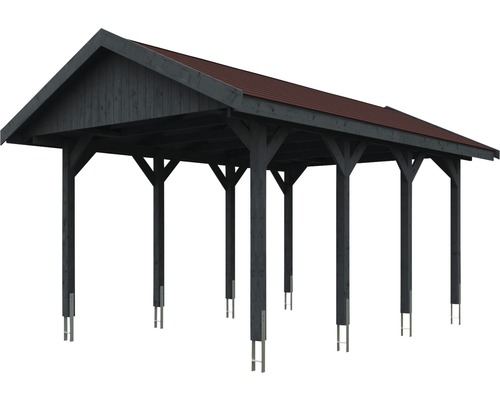 Freistehender Holzunterstand mit Dach