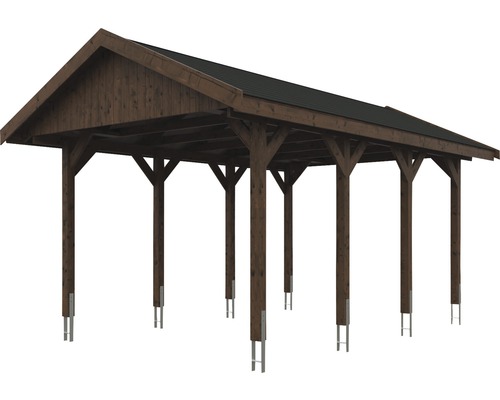Holzcarport mit Satteldach für Fahrzeuge