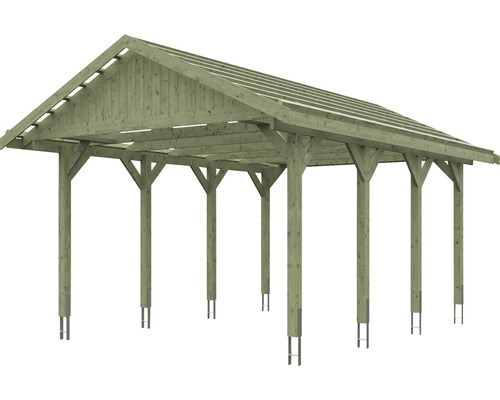 Holzcarport mit Satteldach