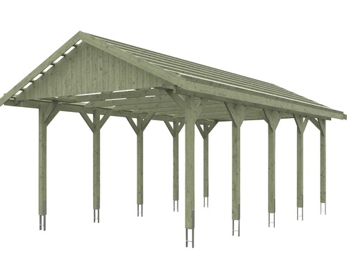 Holzcarport mit Satteldach