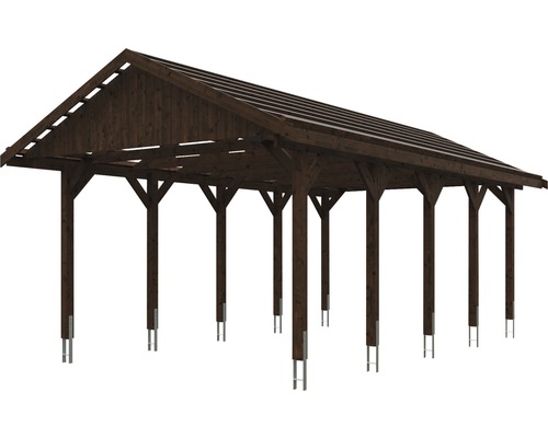 Holzcarport mit Satteldach