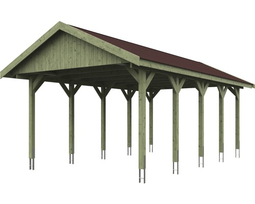Holzcarport mit Satteldach