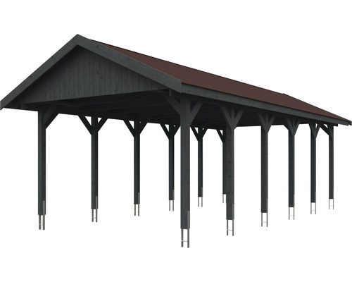 Carport aus Holz mit Dach