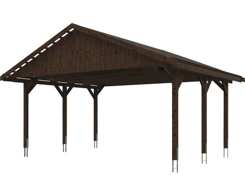 Holzcarport mit Satteldachkonstruktion