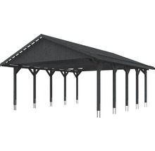 Holzcarport mit Satteldach