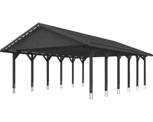 Holzcarport mit Dach und Pfosten
