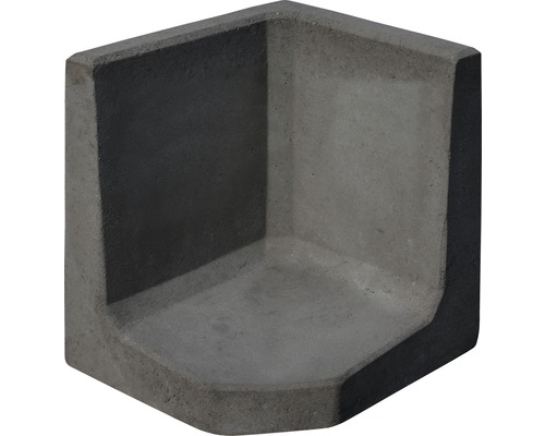 L-Stein Eck Winkelstein anthrazit 50 x 7 x 50 cm Fußtiefe = 50 cm