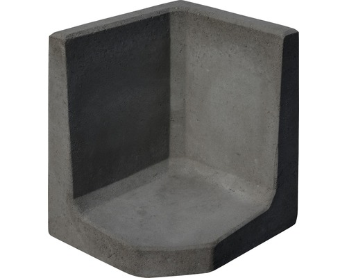 L-Stein Eck Winkelstein anthrazit 50 x 7 x 60 cm Fußtiefe = 50 cm