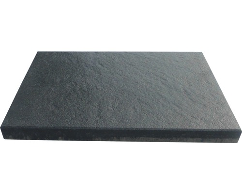 Beton Terrassenplatte Bellastone Basalto anthrazit mit Fase 60 cm x 40 cm x 4,5 cm Dunkelgraue Steinplatte