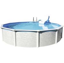 Aufstellpool Stahlwandpool-Set Steinbach Grande rund Ø 457x135 cm inkl. Skimmer, Erweiterungs-Set und Anschlussschlauch weiß