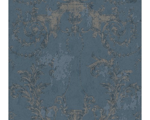 Vliestapete 37648-5 History of Art Ornament blau Tapete mit Ornamenten und Vintage-Effekt