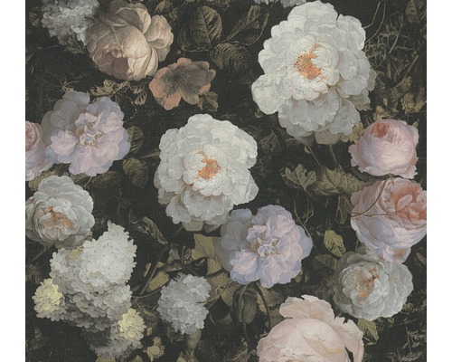 Vliestapete 37650-5 History of Art Blumen rosa Blumentapete mit Rosen und Hortensien Motiv