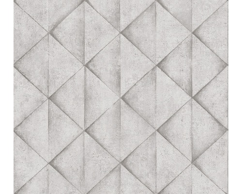 Vliestapete 37742-2 Industrial Betonfliese grau Tapete mit geometrischem Rautenmuster im Betonlook