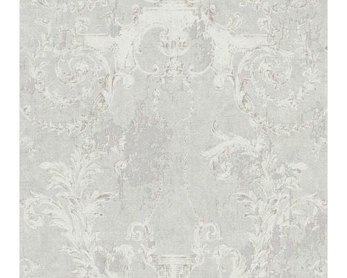 Vliestapete 37653-1 History of Art Ornament grau Tapete mit floralem Muster im Vintage-Stil
