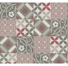 Fliesenmuster mit floralen und geometrischen Motiven