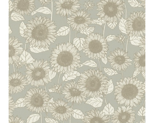 Vliestapete 37685-2 New Life Blumen grau beige-0