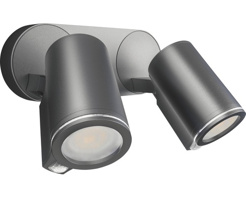 Steinel LED Sensor Wandspot 14,6W 1024 lm 3000 K warmweiß B 247 mm Spot Duo Sensor SC Connect anthrazit per Bluetooth kabellos vernetzbar