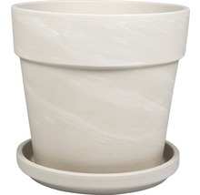 Pflanztopf-Set Calima Ø 29 cm H 25,6 cm weiß inkl. Untersetzer-thumb-0 Pflanztopf-Set Calima Ø 29 cm H 25,6 cm weiß inkl. Untersetzer-thumb-0