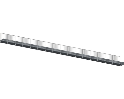 Pertura Geländer-Komplettset Triton anthrazit G-Form Aluminium für Seitenmontage 16 m