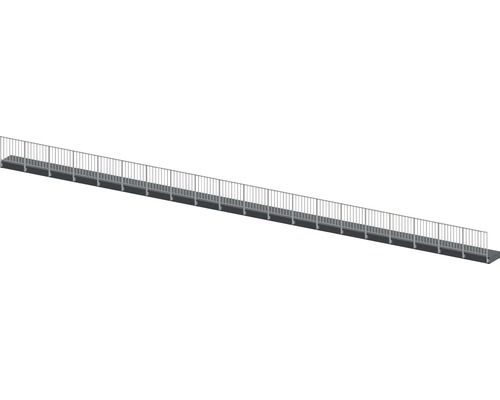 Pertura Geländer-Komplettset Triton anthrazit G-Form Aluminium für Seitenmontage 20 m