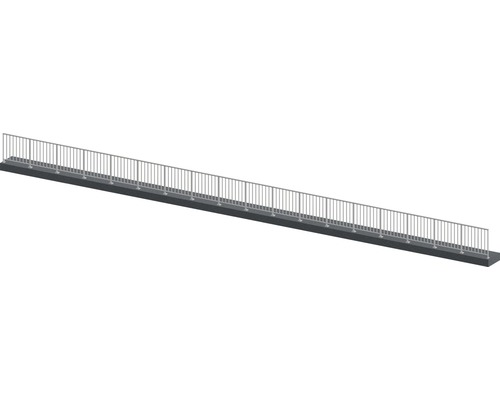 Pertura Geländer-Komplettset Triton anthrazit G-Form Aluminium für Bodenmontage 18 m