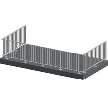 Geländer aus Metall auf Betonstruktur
