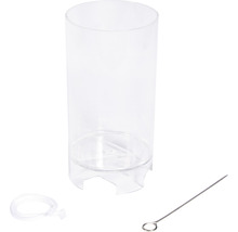 Transparenter Kerzenhalter mit Zubehör