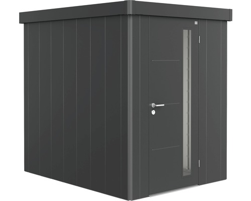 Gerätehaus biohort Neo 2A Standardtür 166 x 222 cm dunkelgrau-metallic