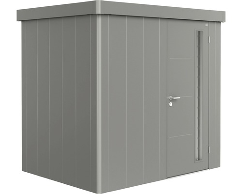 Gerätehaus biohort Neo 1B Standardtür 236 x 180 cm quarzgrau-metallic