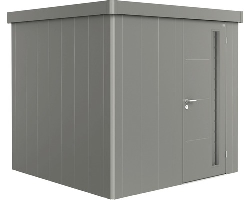 Gerätehaus biohort Neo 2B Standardtür 222 x 222 cm quarzgrau-metallic