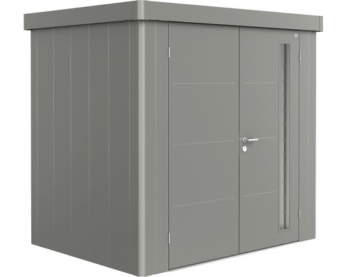 Gerätehaus biohort Neo 1B Doppeltür 222 x 166 cm quarzgrau-metallic